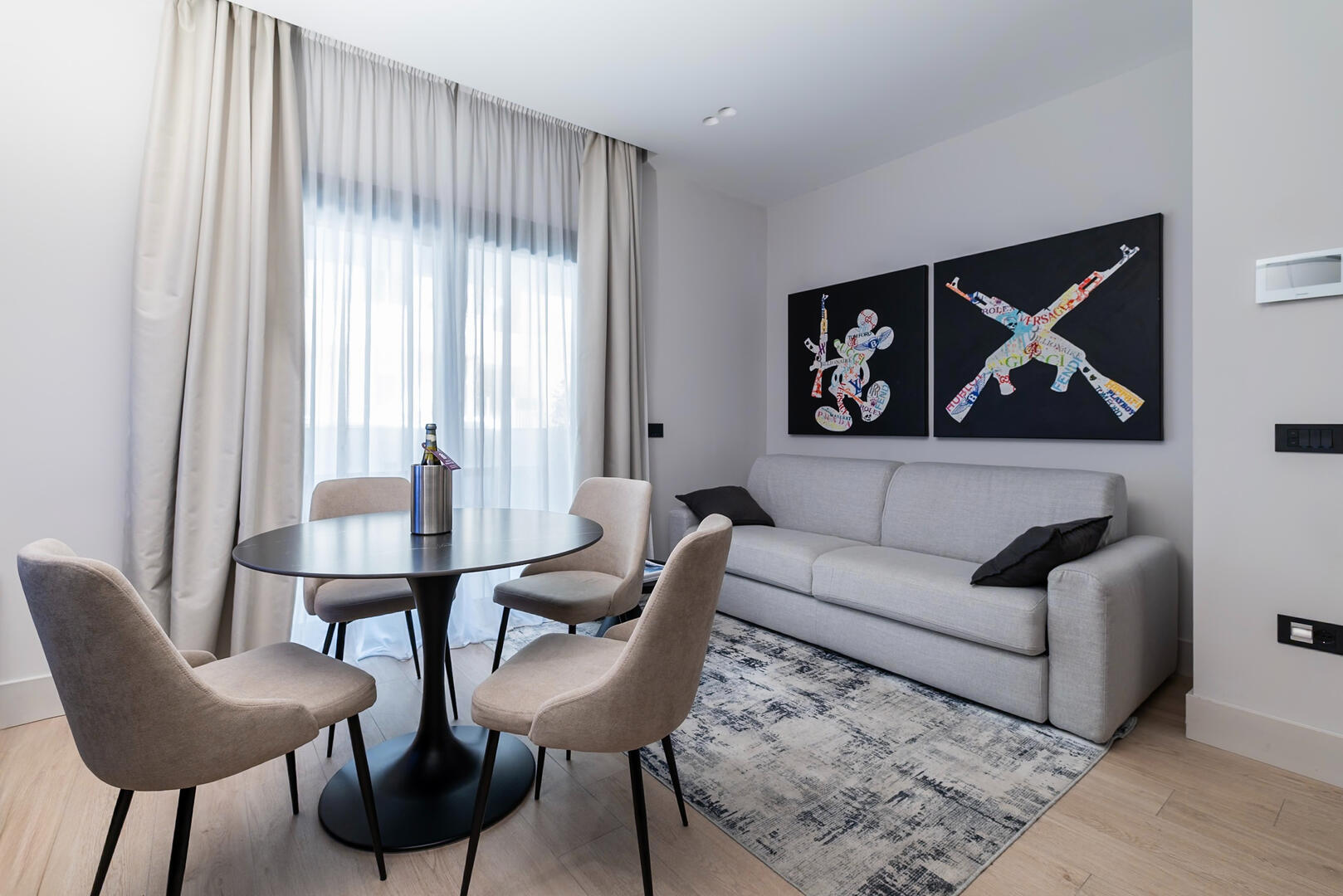 Complete with comfortable sofa bed